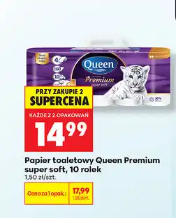 Biedronka Papier toaletowy Queen Premium super soft oferta