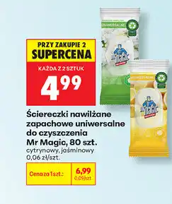 Biedronka Ściereczki nawilżane zapachowe uniwersalne do czyszczenia Mr Magic oferta