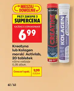 Biedronka Kreatyna lub Kolagen morski Activlab, 20 tabletek oferta