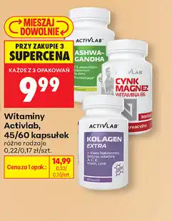 Biedronka Witaminy Activlab, 45/60 kapsułek oferta