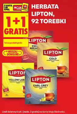 Biedronka Herbata Lipton, 92 torebki oferta
