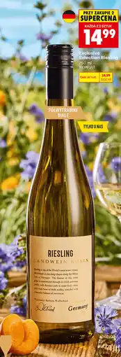 Biedronka Wino białe półwytrawne Exclusive Selection Riesling oferta