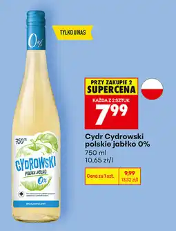 Biedronka Cydr Cydrowski polskie jabłko 0% oferta