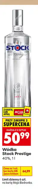 Biedronka Wódka Stock Prestige 40% oferta