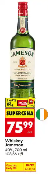 Biedronka Whiskey Jameson 40% oferta
