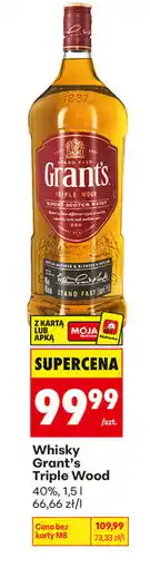 Biedronka Whisky Grant's Triple Wood 40% oferta
