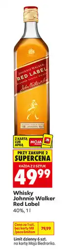 Biedronka Whisky Johnnie Walker Red Label 40% oferta