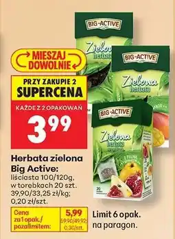 Biedronka Herbata zielona BIG-ACTIVE oferta