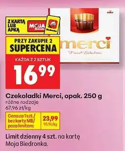Biedronka Czekoladki Merci opak 250 g oferta