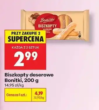 Biedronka Biszkopty deserowe Bonitki, 200 g oferta