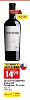 Biedronka Wino czerwone półwytrawne Exclusive Selection Cabernet Sauvignon Reserva oferta
