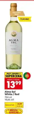 Biedronka Wino białe półsłodkie Alma Sol White oferta