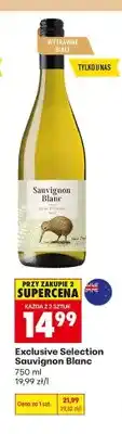 Biedronka Wino wytrawne białe Exclusive Selection Sauvignon Blanc oferta