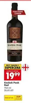 Biedronka Wino czerwone półwytrawne Kazbek Peak Red oferta