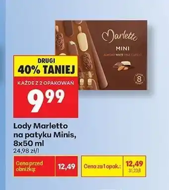 Biedronka Lody Marletto na patyku Minis 8-pak oferta