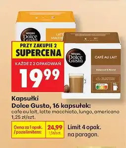 Biedronka Kapsułki do kawy Dolce Gusto Cafe Au Lait oferta