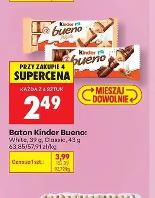 Biedronka Baton Kinder Bueno White oferta