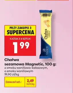 Biedronka Chałwa sezamowa Magnetic o smaku waniliowo-kakaowym oferta