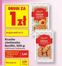Biedronka Kruche ciasteczka Bonitki wiśniowe oferta
