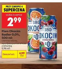 Biedronka Piwo bezalkoholowe Okocim Radler Sycylijska Pomarańcza z Limonką oferta