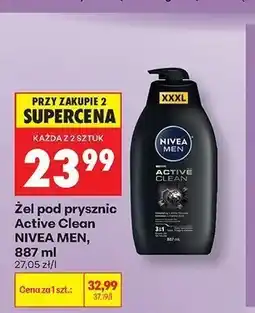 Biedronka Żel pod prysznic Nivea Men Active Clean oferta