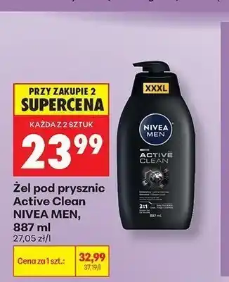 Biedronka Żel pod prysznic Nivea Men Active Clean oferta