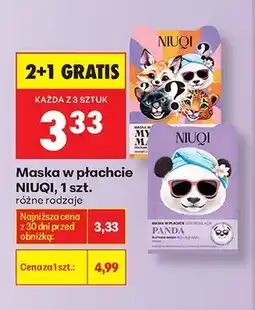 Biedronka Maska w płachcie NIUQI Szop oferta