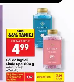 Biedronka Sól do kąpieli Linda Spa Coconut oferta