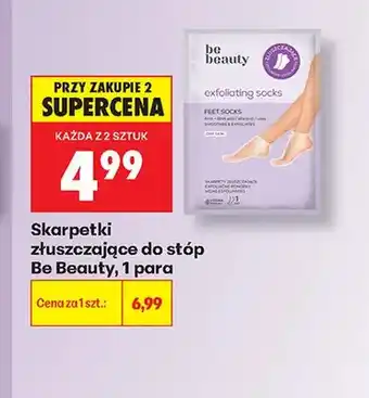Biedronka Skarpetki złuszczające do stóp Be Beauty oferta