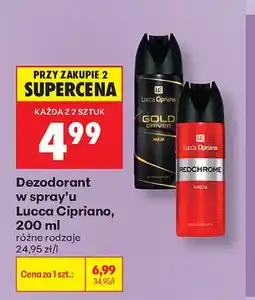 Biedronka Dezodorant w sprayu Lucca Cipriano Redchrome oferta