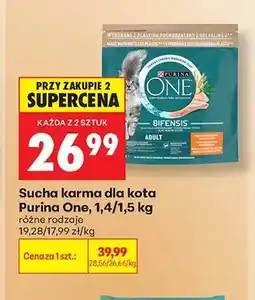 Biedronka Sucha karma dla kota Purina One Bifensis Adult oferta