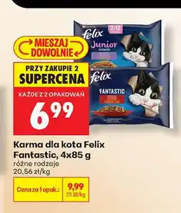 Biedronka Karma dla kota Felix Junior Fantastic 4-pak oferta