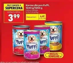 Biedronka Karma dla psa Puffi z wołowiną oferta