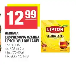 Spar Herbata ekspresowa czarna Lipton Yellow Label oferta