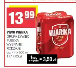 Spar Piwo Warka Classic 4-pak oferta