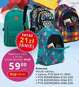 Poczta Polska Plecak szkolny Peterson PTN BIEDRONKA-5103 G98 oferta