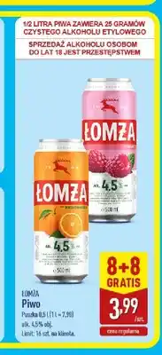 ALDI Piwo smakowe Łomża Malina oferta