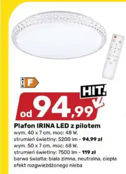Bricomarche Plafon IRINA LED z pilotem oferta