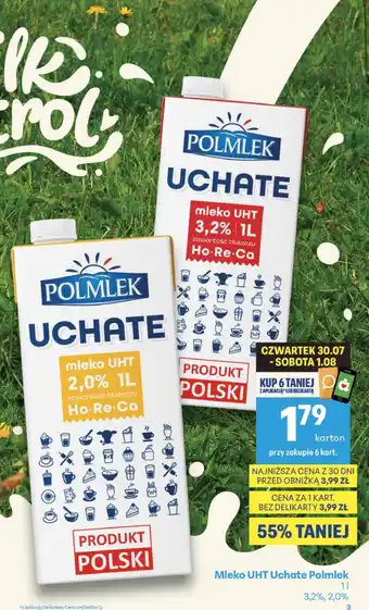 Delikatesy Centrum Mleko UHT Uchate Polmlek oferta