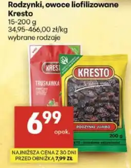 Delikatesy Centrum Rodzynki, owoce liofilizowane Kresto oferta