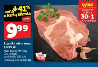 Topaz Łopatka wieprzowa bez kości oferta