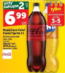 Topaz Napój Coca-Cola/Fanta/Sprite 2 L oferta