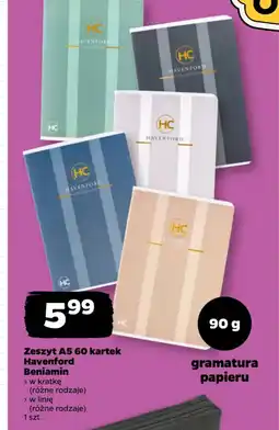 Netto Zeszyt A5 60 kartek Havenford Beniamin oferta