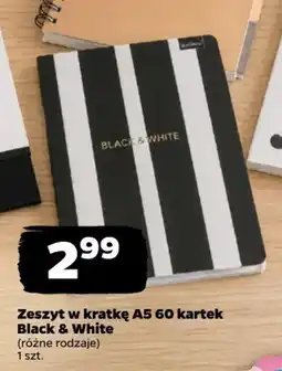 Netto Zeszyt w kratkę A5 60 kartek Black & White oferta
