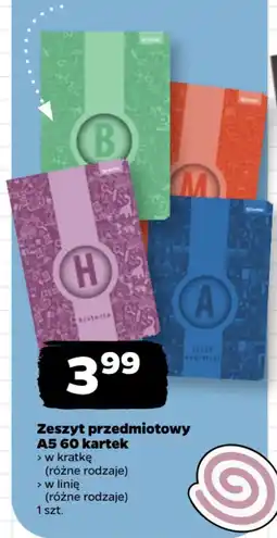 Netto Zeszyt przedmiotowy oferta
