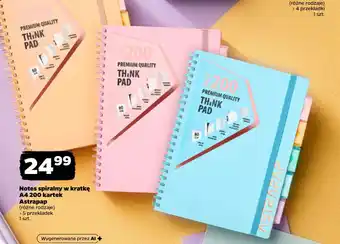 Netto Notes spiralny w kratkę A4 200 kartek Astrapap oferta