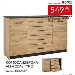Abra Komoda Szeroka Alfa 2D4S Typ 2 oferta