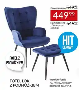 Abra Fotel Loki z podnóżkiem oferta