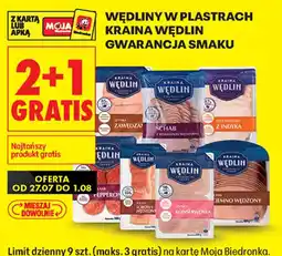 Biedronka Wędliny w plastrach Kraina Wędlin oferta