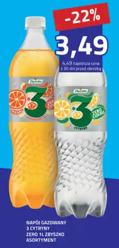 Hildebrandt NAPÓJ GAZOWANY 3 CYTRYNY ZERO 1L ZBYSZKO oferta